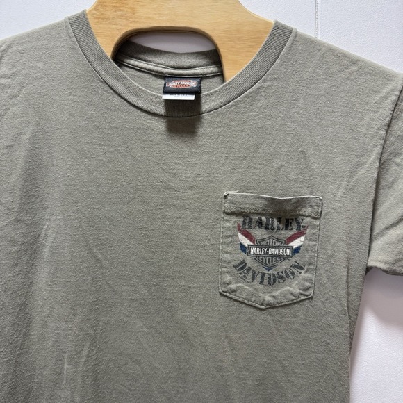 Vintage Harley Davidson Mackinaw City Michigan T Shirt Size Medium Made In USA - Picture 3 of 7